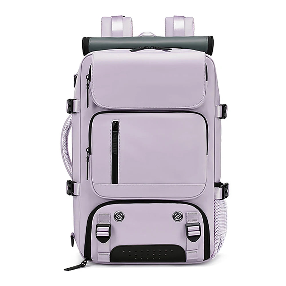 Large Travel Backpack Boardable Backpack USB Charging Waterproof Outdoor Travel Backpack Independent Shoe Compartment 8102