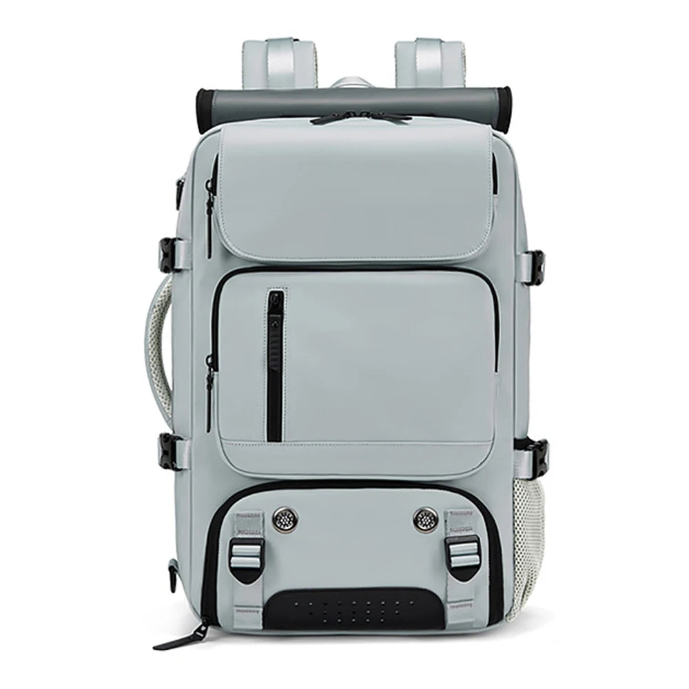 Large Travel Backpack Boardable Backpack USB Charging Waterproof Outdoor Travel Backpack Independent Shoe Compartment 8102