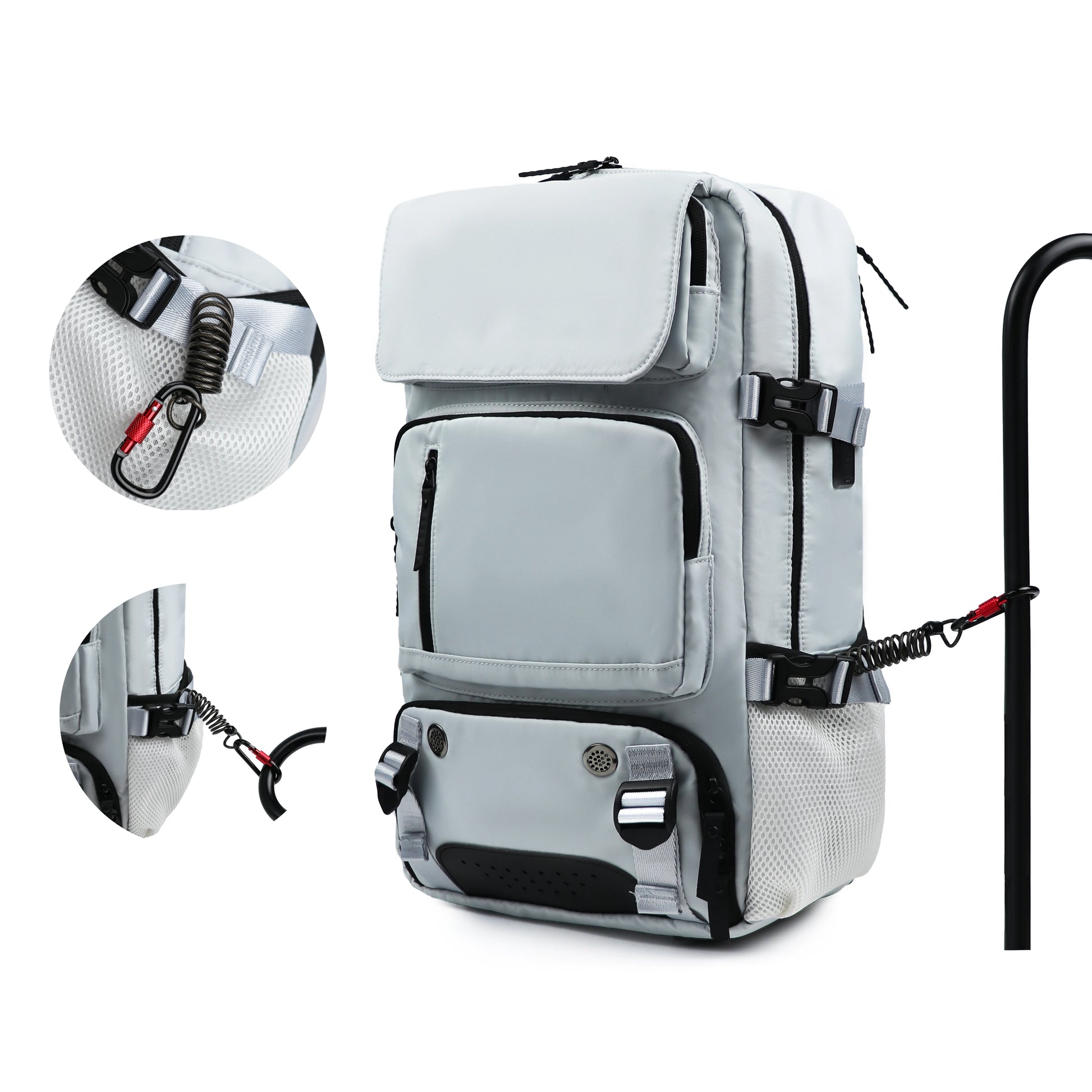 Large Travel Backpack Boardable Backpack USB Charging Waterproof Outdoor Travel Backpack Independent Shoe Compartment 8102